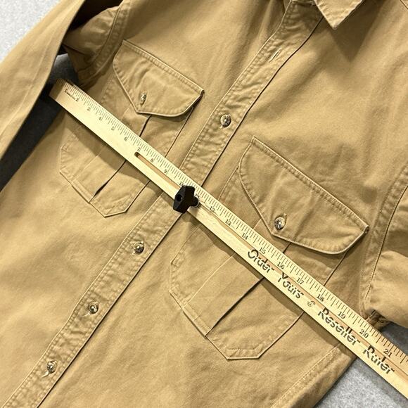Filson Genuine Garment Tan Canvas Workwear Shirt Jacket Shacket Men’s Small - Picture 5 of 14